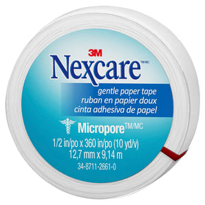 Nexcare Paper Tape Gentle 12.7mm x 9.1m White