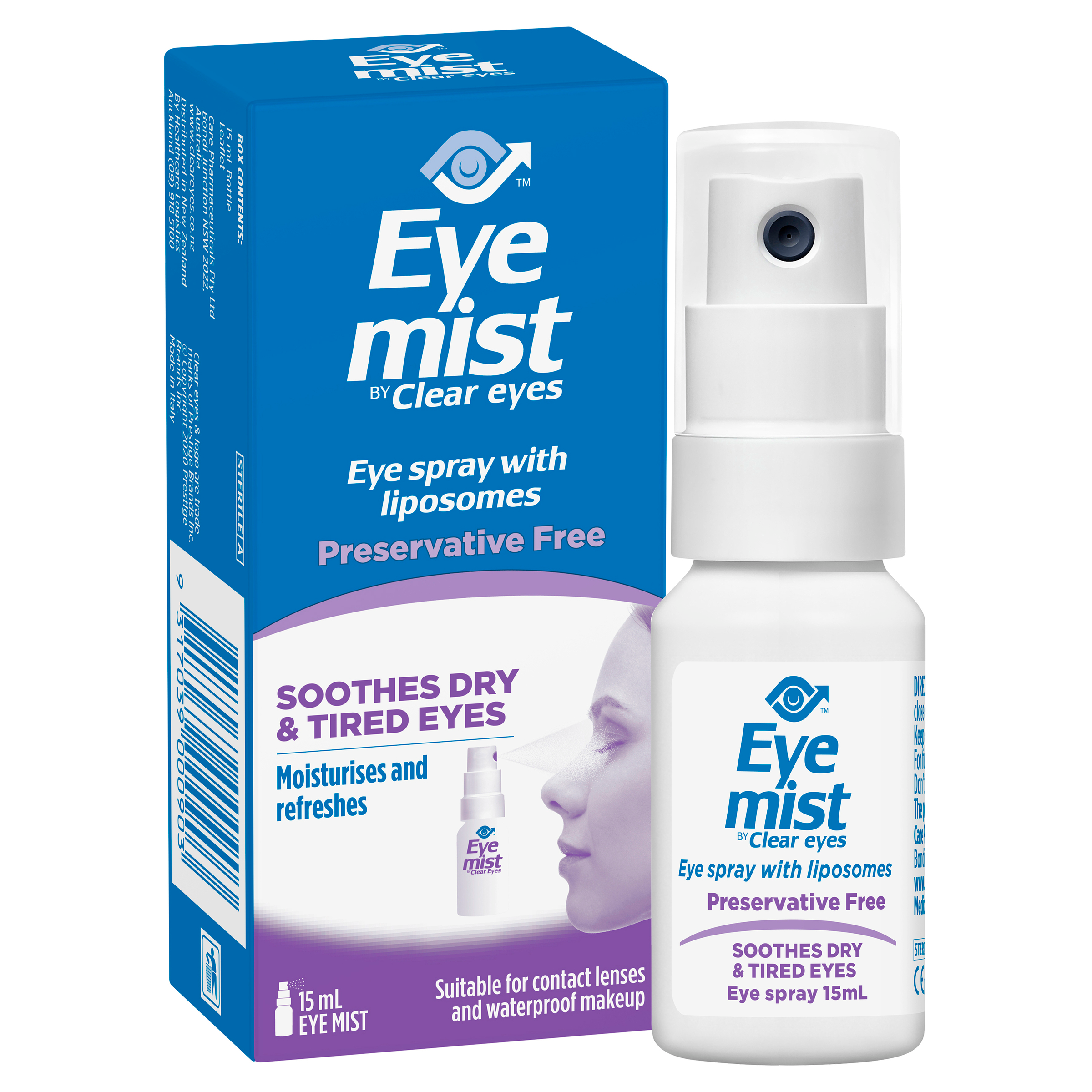 Eyemist Box Eye Mist by Clear Eyes 15mL | Wellio NZ
