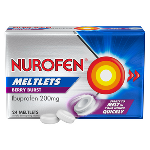 Nurofen Meltlets Pain Relief Berry Burst 200mg 24 Pack